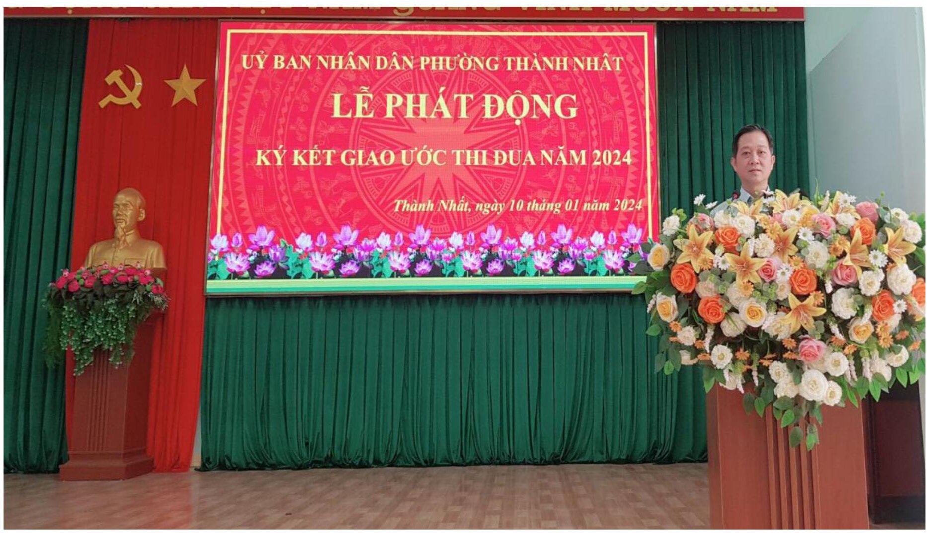UBND PHƯỜNG THÀNH NHẤT PHÁT ĐỘNG VÀ KÝ KẾT GIAO ƯỚC THI ĐUA NĂM 2024